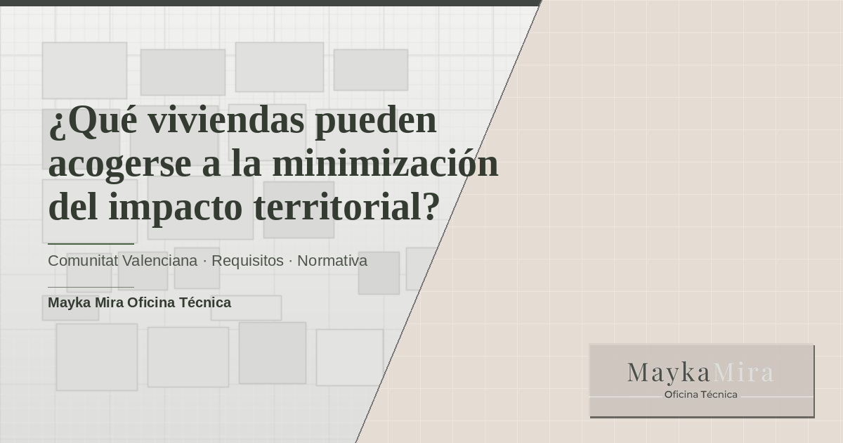 Vivienda en suelo no urbanizable que puede acogerse a la minimización del impacto territorial en la Comunitat Valenciana