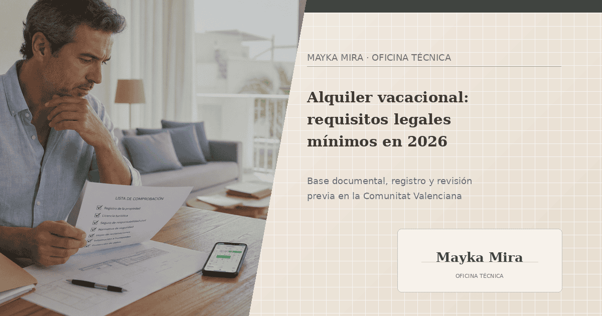 Alquiler vacacional en la Comunitat Valenciana: requisitos legales mínimos para empezar con mejor base, imagen destacada