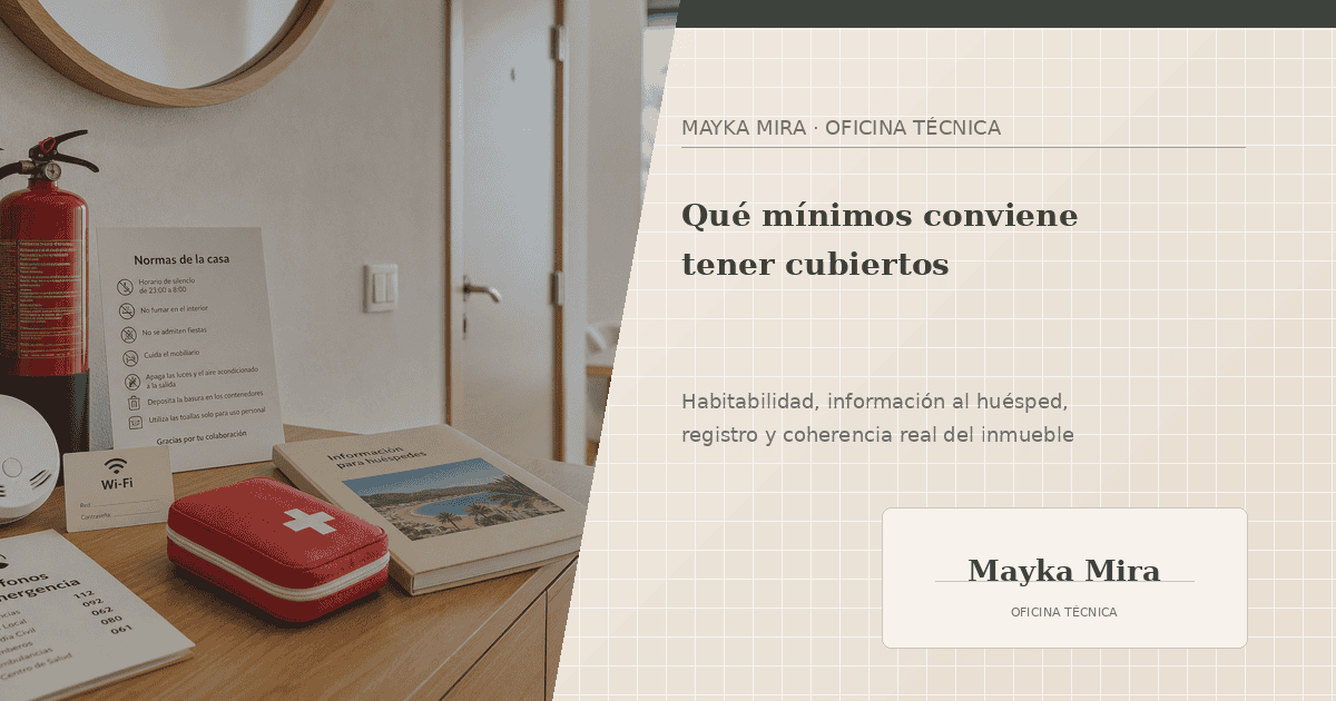 Elementos mínimos de información y seguridad en un alquiler vacacional Elementos mínimos de información y seguridad en un alquiler vacacional