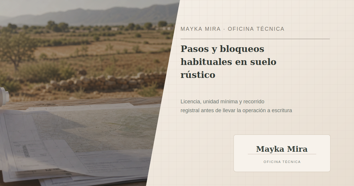Pasos y bloqueos habituales al segregar un terreno rústico Pasos y bloqueos habituales al segregar un terreno rústico