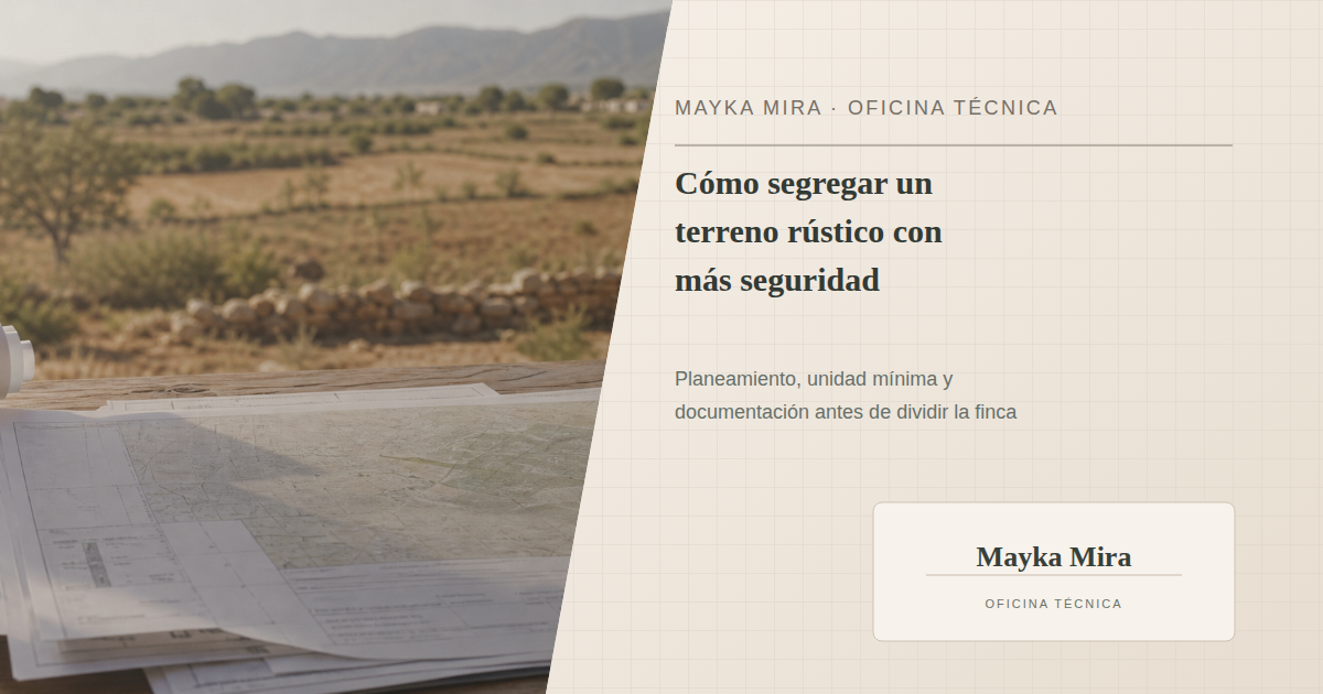Cómo segregar un terreno rústico con más seguridad